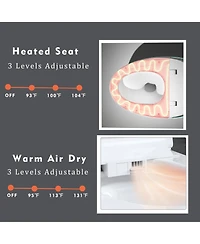 Casainc Unique Smart One-Piece Bathroom Fixture with Auto Seat, Foot Sensor, Led Display, Warm Water & Dryer