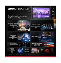 Tcl 85" 4K Uhd Qd Mini Led Qled Smart Google Tv 144Hz High Brightness Smart Tv