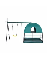 JumpKing Kids Climbing Den & Outdoor Playset