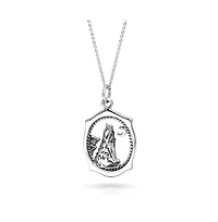 Bling Jewelry Set of 2 Celestial Werewolf Wicca Oval Animal Totem with Moon & Stars Pendant Necklace Oxidized Sterling Silver