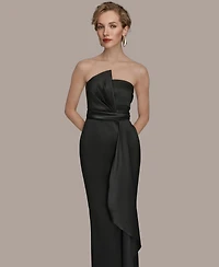 Donna Karan New York Women's Asymmetric Twist Strapless Gown