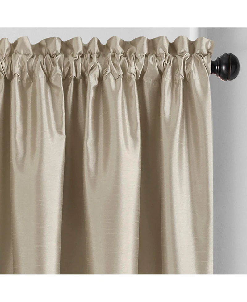 Elrene Home Fashions Colette Faux Silk Blackout Window Curtain