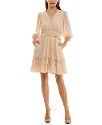 Taylor Women's Striped Smocked Waist Pull-On Midi Dress