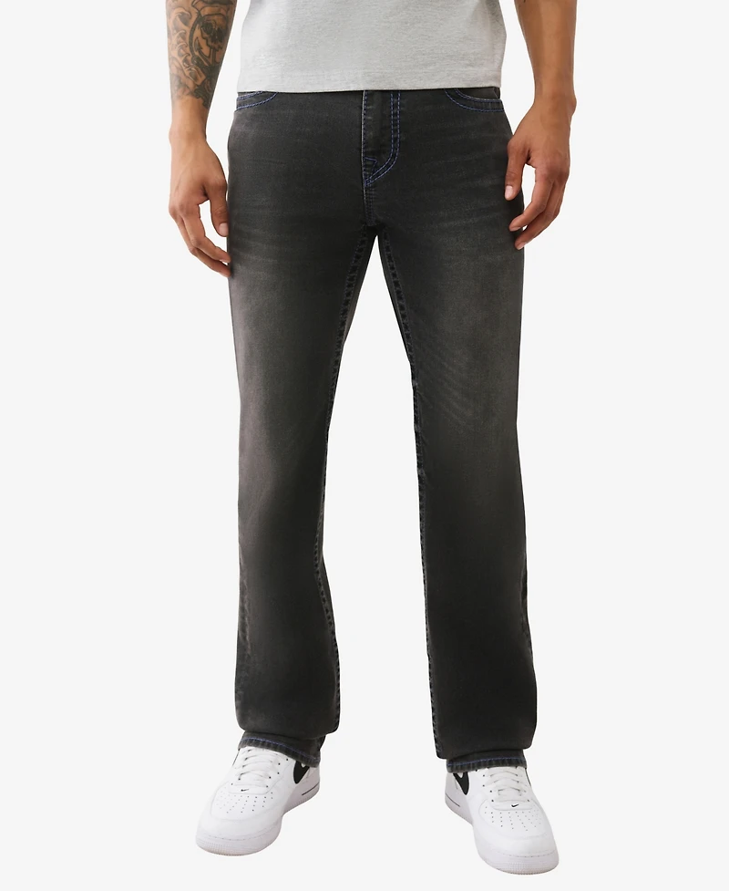 True Religion Men's Ricky Straight-Fit Big T Jeans