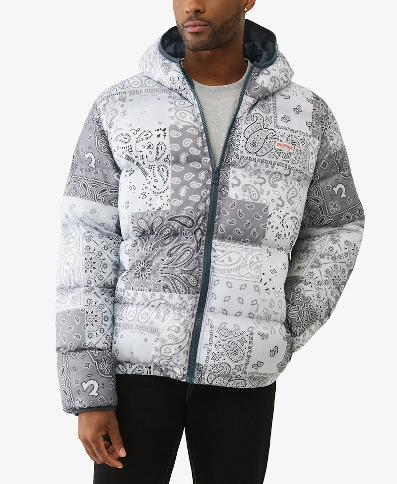True Religion Men's Hooded Puffer Jacket