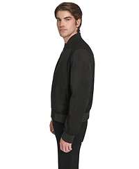Cole Haan Men's Faux Suede Bomber Jacket
