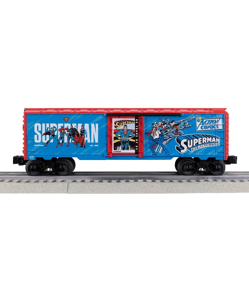 Lionel Dc Comics Superman and Dc O Gauge Model Train Boxcar