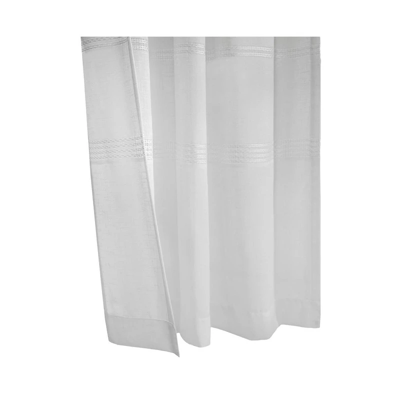 Habitat Alicante Sheer Dual Header Slub Sheer Fabric Curtain Panel for Brighten Any Living Space