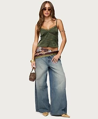 Edikted Women's Tamar Satin Effect Tank Top