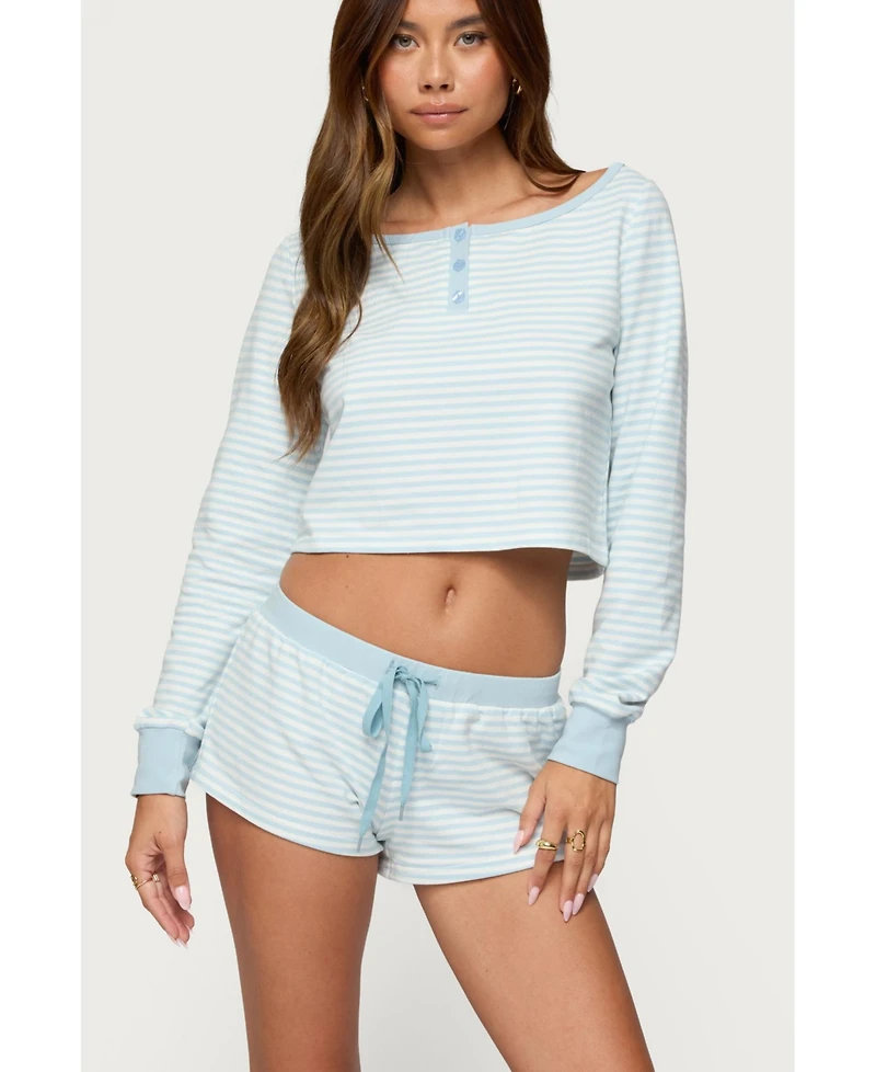 Edikted Women's Margret Striped Long Sleeve Top