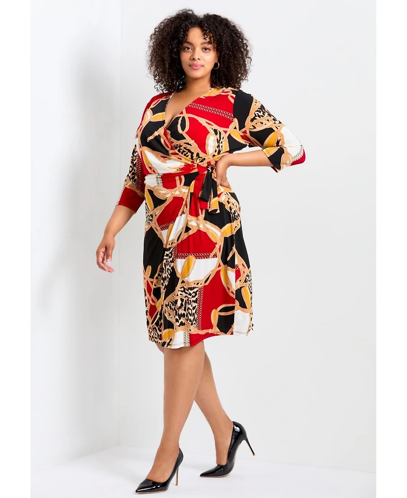 Avenue Women's Deanna Wrap Lace Dress