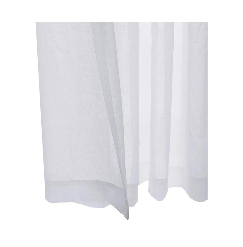 Habitat Cote d'Azure Sheer Grommet Exclusive Curtain Panel for Living Room 112" x 84" White