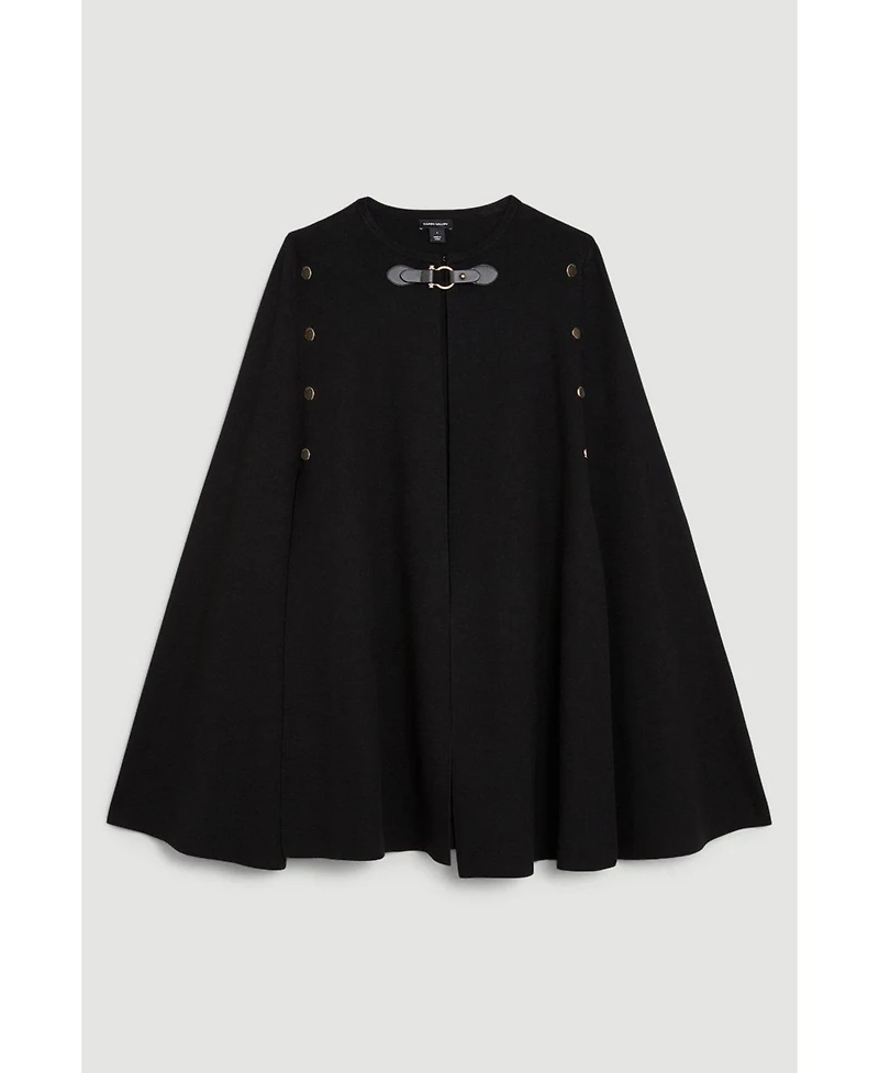 Karen Millen Women's Popper Detail Knit Cape