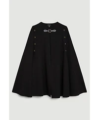 Karen Millen Women's Popper Detail Knit Cape