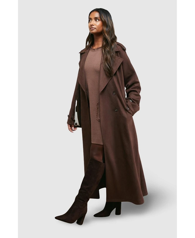 Oasis Women's Cuff Detail Belted Coat