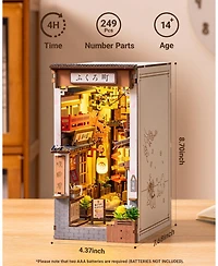 Robotime 3D Puzzle, Sakura Wine Alley Wooden Model with Accessories, Decorative Bookend Stand for Kids Adults, Multicolored, 4.37"7.67"8.7&#