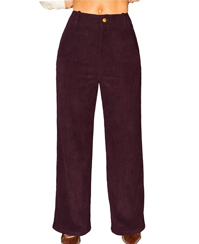 Cupshe Women's Merlot Burgundy Pants