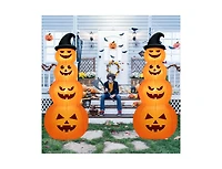 Mondawe 8 ft Inflatable Halloween Pumpkins Stack with Built-in Led Lights