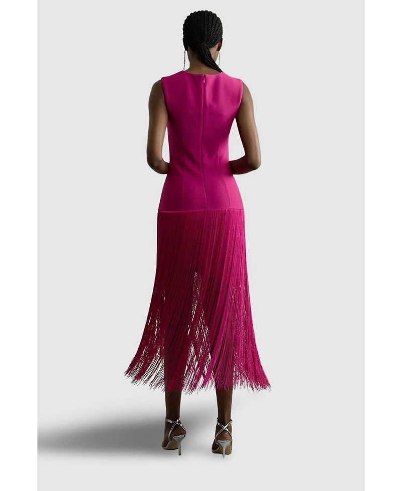 Karen Millen Women's Tassel Hem Knitted Dress