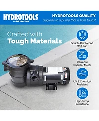 Swimline HydroTools Hydro Flo 1.5 Hp 5820 Gph 2 Speed Horizontal Discharge Pump
