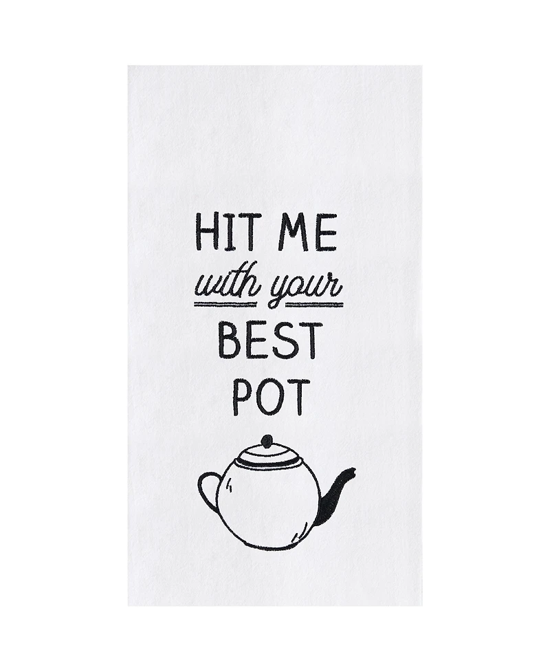 C&F Home Best Tea Pot Kitchen and Bathroom Embroidered Hand Towel