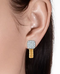 Macy's White Diamond Drop Earrings (0.50 ct. t.w.) in 14k Yellow Gold