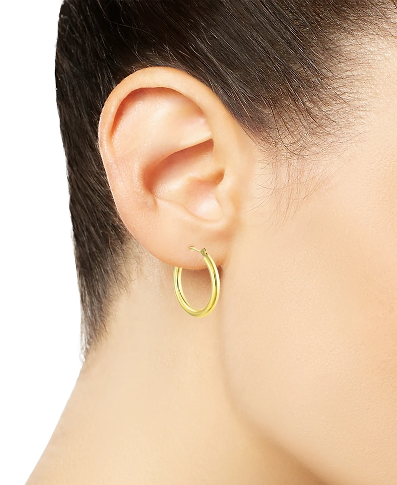 Macy's Polished Hoop Earrings in 18k Yellow Gold