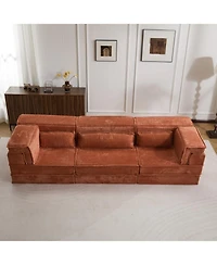 Streamdale Furniture Sofa, Convertible Floor Sofa Bed, Modular Sectional, 3 Seater