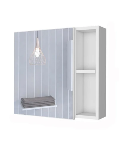 Airsurfer Metal Wall-Mounted Medicine Cabinet with Mirror and Storage Racks