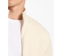 Michael Kors Men's Ribbed Mock Neck Zip-Up Sweater