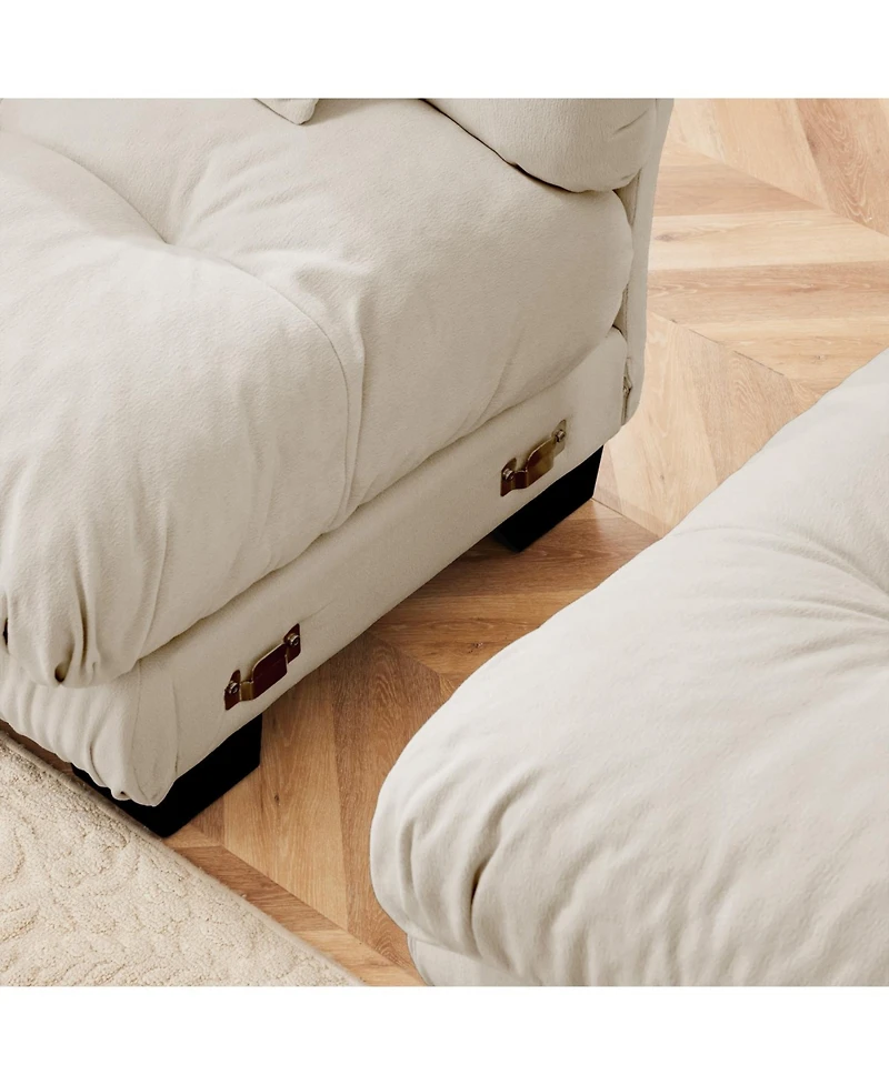 Streamdale Furniture Streamdale Free Combination Modular Sectional Sofa, L-Shaped Couch, 4-Seater Cloud Couch