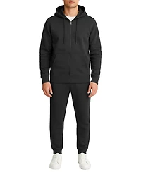 Blu Rock Men's 2-Piece Fleece Lined Full-Zip Hoodie and Jogger Sweatpants Set, Pack of 2