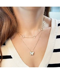 The Lovery Mother of Pearl Butterfly Necklace 14K Gold