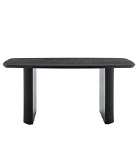 Streamdale Furniture Streamdale Mdf black dining table, 67 x 35.4 inch, warm and soft appearance