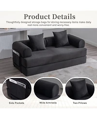 Streamdale Furniture Streamdale Foldable & Compressible Sofa with Metal Frame for Small Spaces