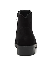 Lands' End Women's Detailed Suede Zip Ankle Booties