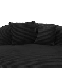 Streamdale Furniture Modern Chaise Lounge Sofa Boneless Couch 51.6" Bed Black