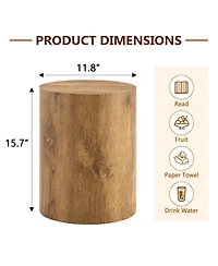 Streamdale Furniture Streamdale Simple wood grain coffee table, 11.8" D x 15.7" H, Mdf, industrial style