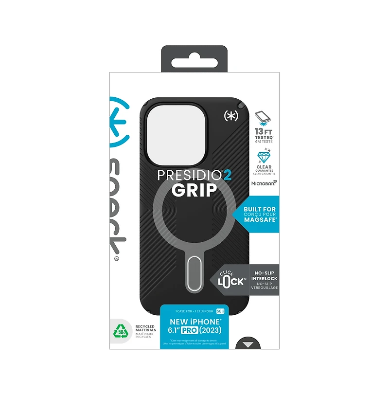 Speck Presidio2 Grip MagSafe Case for Apple iPhone 15 Pro