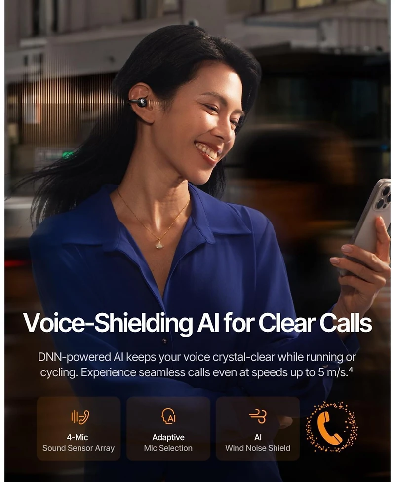 Baseus Inspire XC1 Open Ear Clip-On Earbuds, Sound by Bose, Dolby Audio