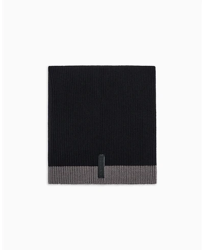 A|X Armani Exchange Men's Cozy Lab Ribbed Color Block Scarf