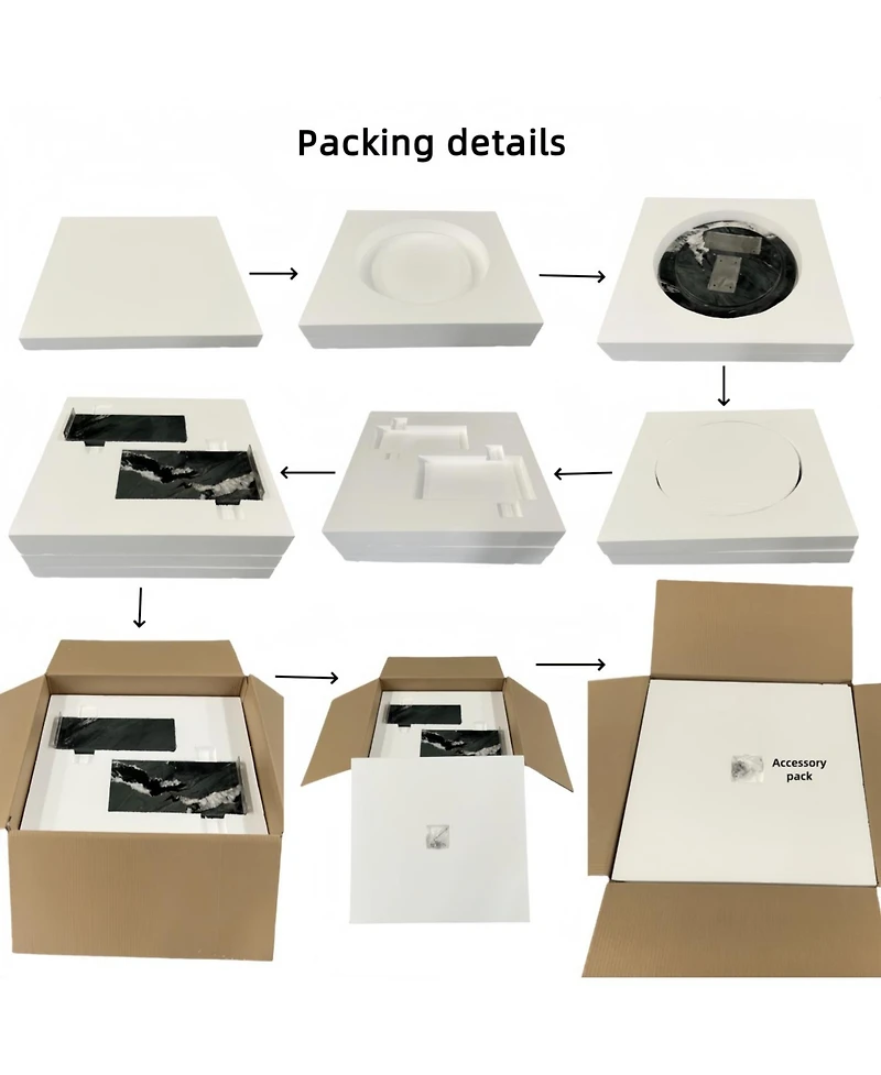 Streamdale Green natural marble coffee table, 17.7" x 15.8