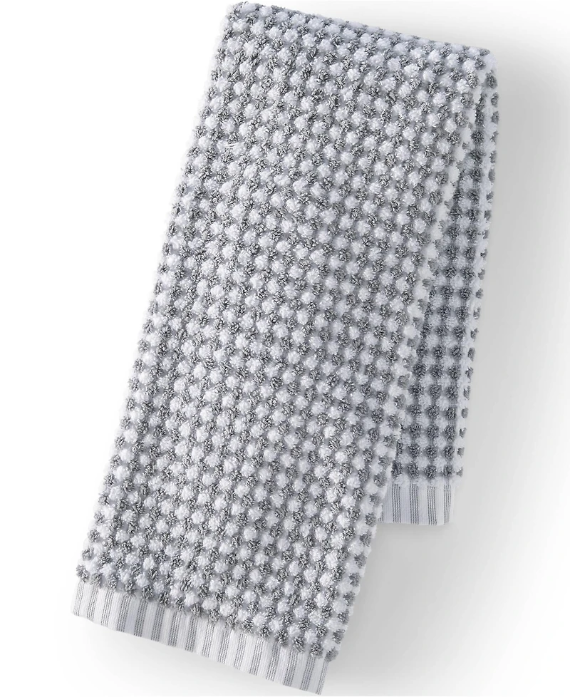Lands' End Quick-Dry Cotton Textured Gingham Hand Towel
