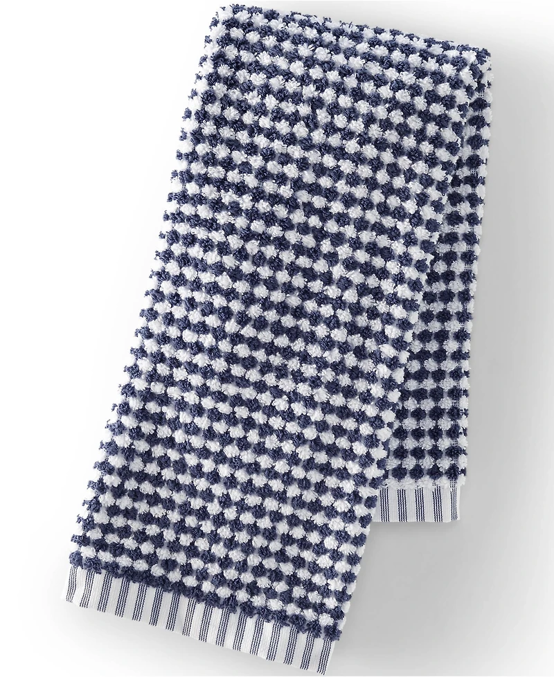 Lands' End Quick-Dry Cotton Textured Gingham Hand Towel