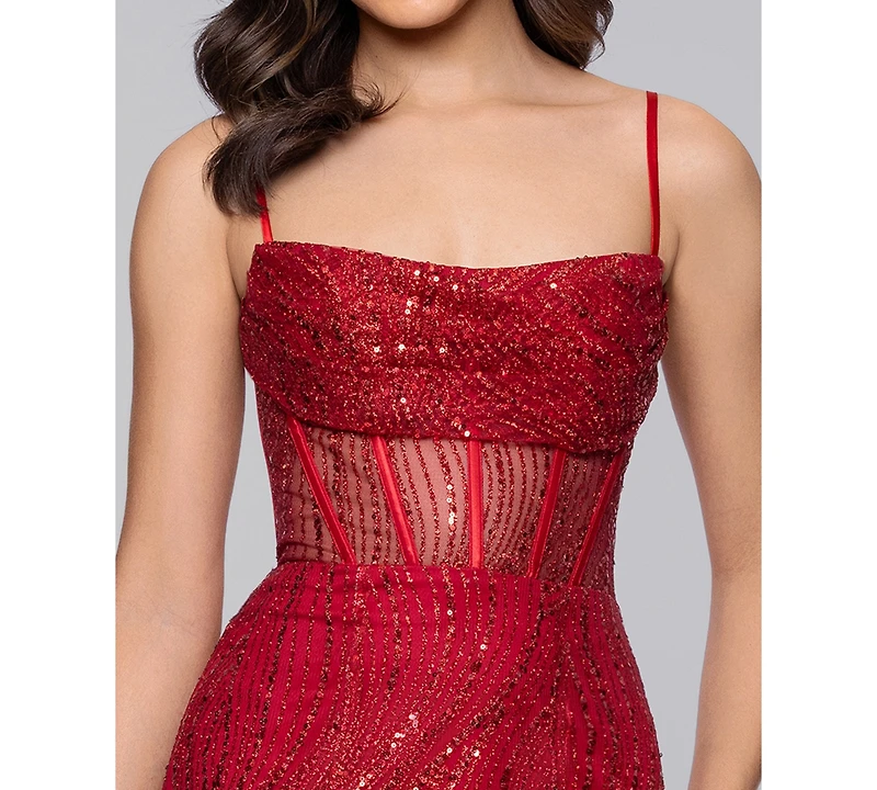 Blondie Nites Juniors' Embellished Sleeveless Ball Gown