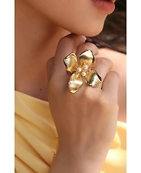 Retro Chic Large Blossom Ring