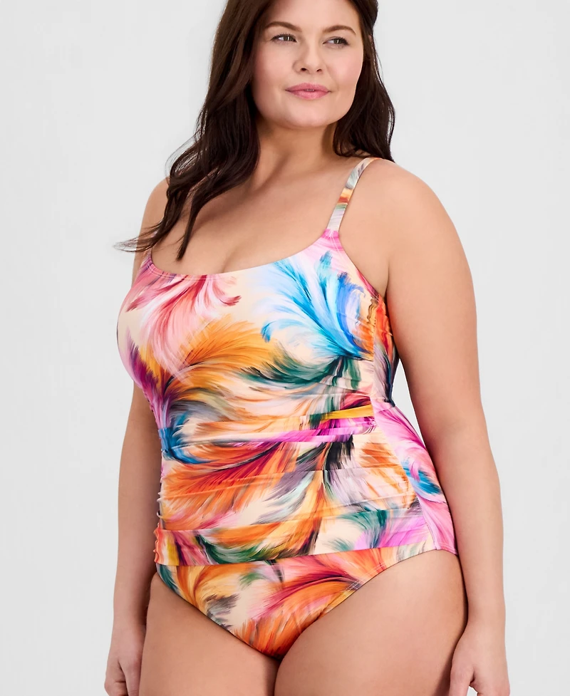 La Blanca Plus Scoop Neck One-Piece Swimsuit