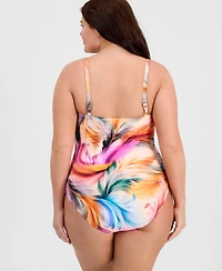 La Blanca Plus Scoop Neck One-Piece Swimsuit