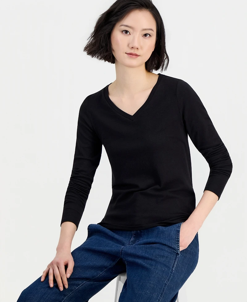 Eileen Fisher Women's Slim-Fit V-Neck Tee