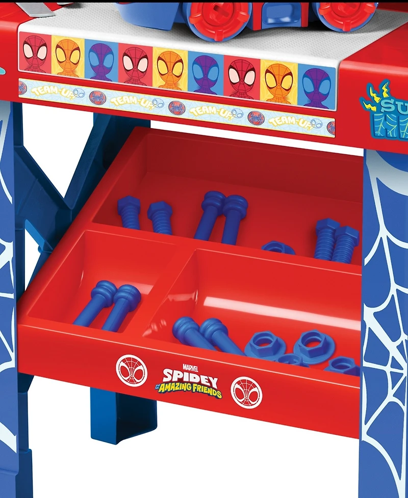 World Tech Toys Spidey and His Amazing Friends Tool Bench Playset with Take Apart Car